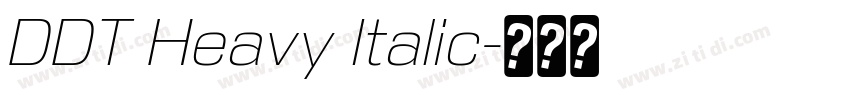 DDT Heavy Italic字体转换